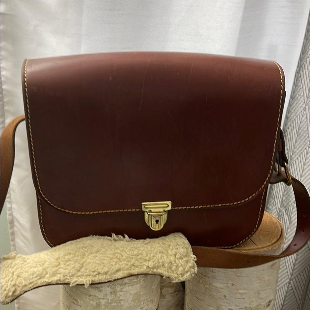 Brown Genuine Leather Bag 💼 Unisex Tote-like.